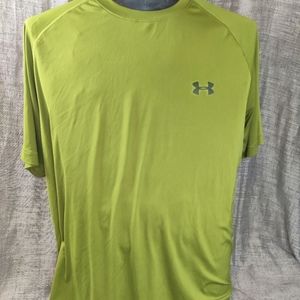 under armour green xl shirt 26" collar to hem 21 P